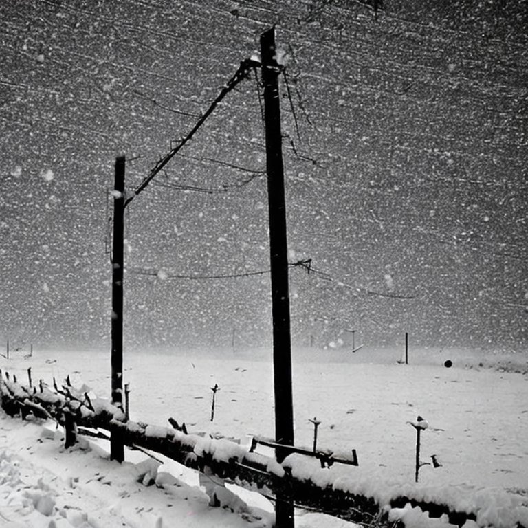 Snow and telegraph poles2